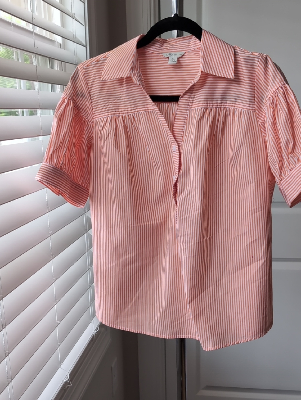 Cato Short Sleeve Button Down Striped Shirt Small